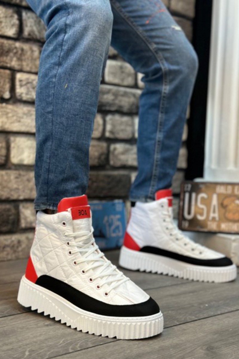 Men’s Boots - White Orange - 0811 Men’s Boots - White Orange - 0811