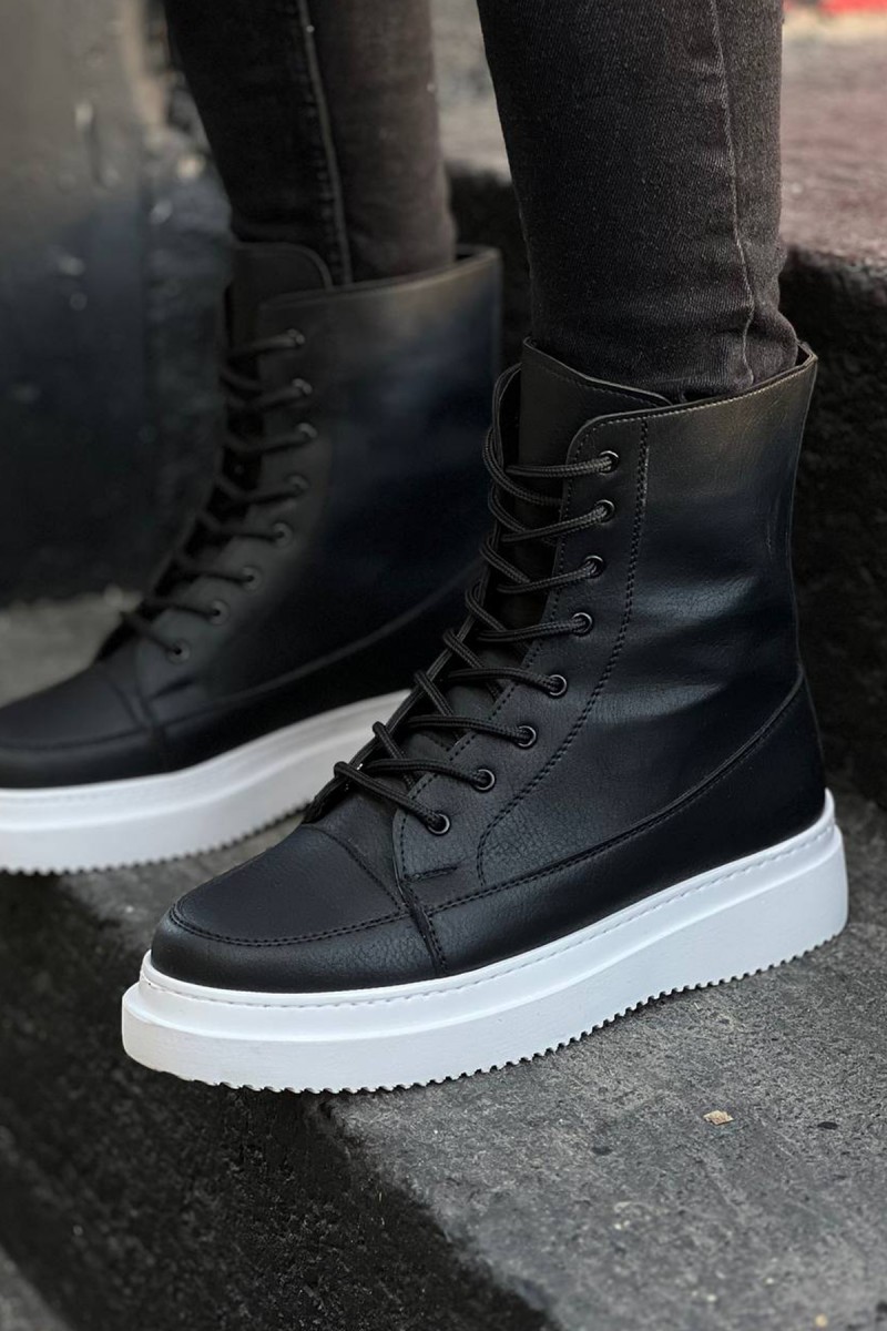 Men’s Boots - Black White - 0991