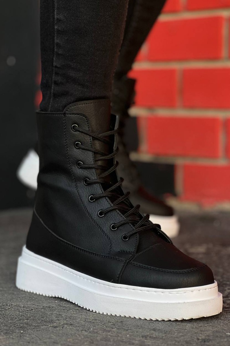 Men’s Boots - Black White - 0991