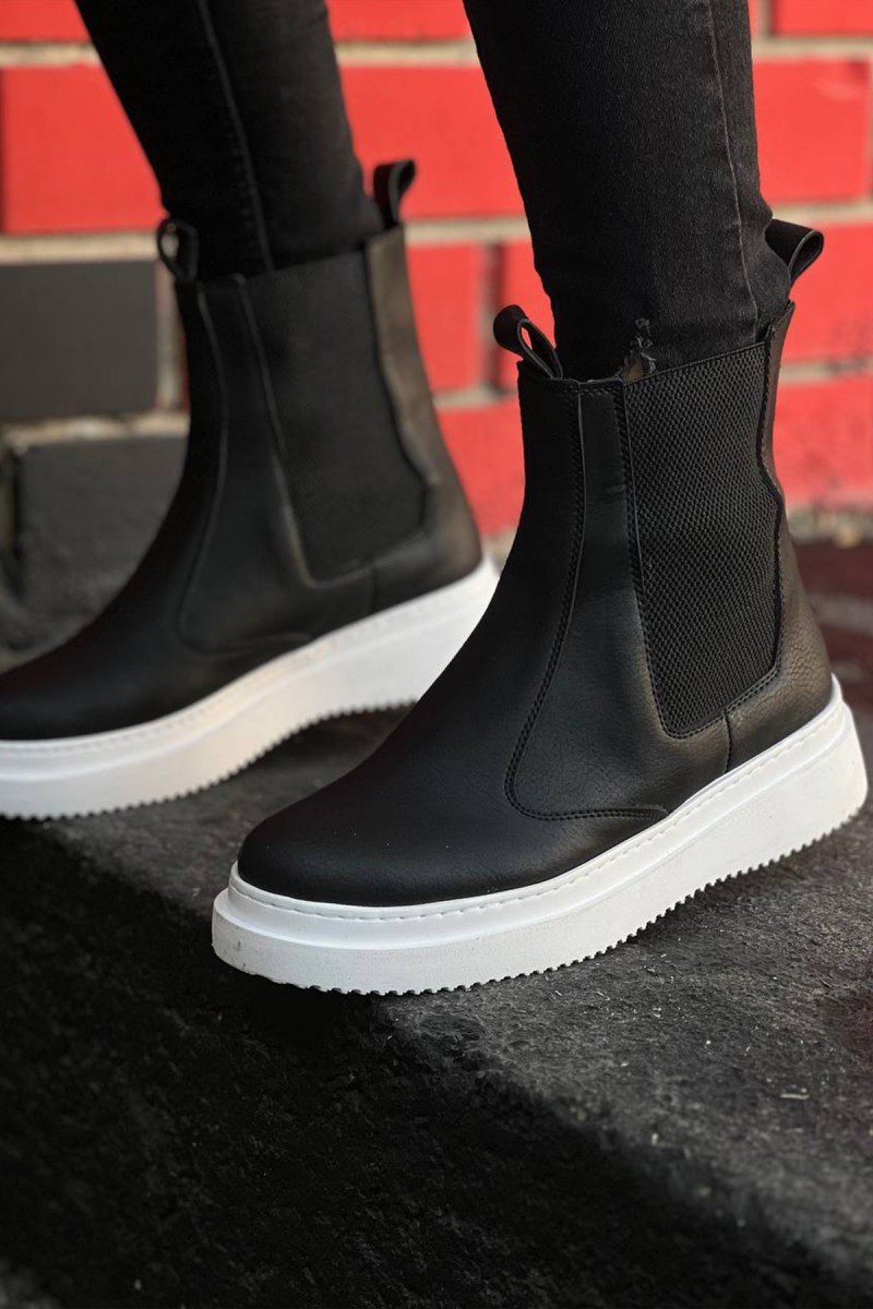 Men’s Boots - Black White - 0992