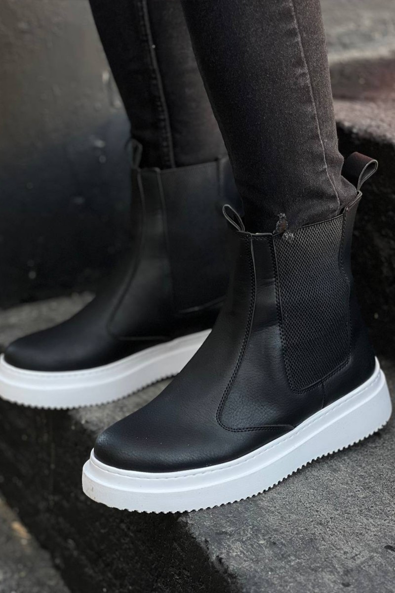 Men’s Boots - Black White - 0992
