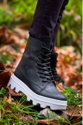Men’s Boots - Black White - 0993