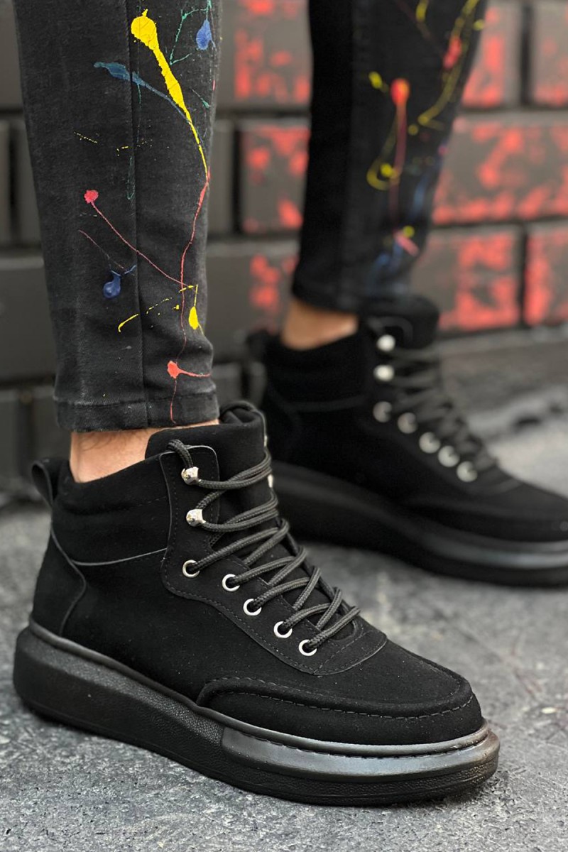 Mens Boots - Black Suede - 0994