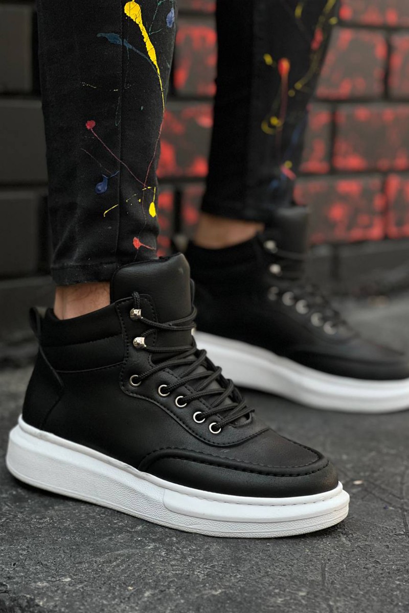 Men’s Boots - Black White - 0994