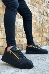 Mens Sneakers - Black - Zipper 308
