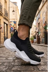 Mens Sneakers - Black White - 402