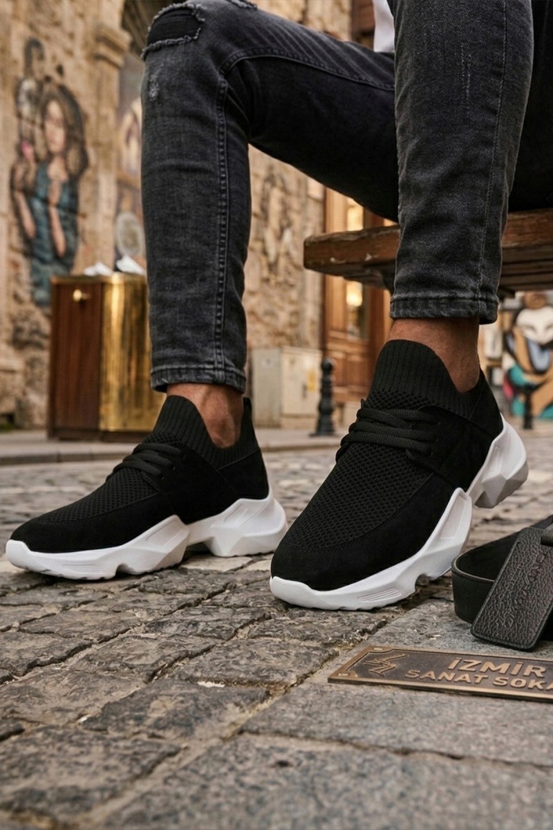 Mens Sneakers - Black White - 403
