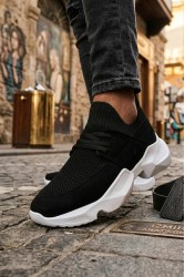 Mens Sneakers - Black White - 403