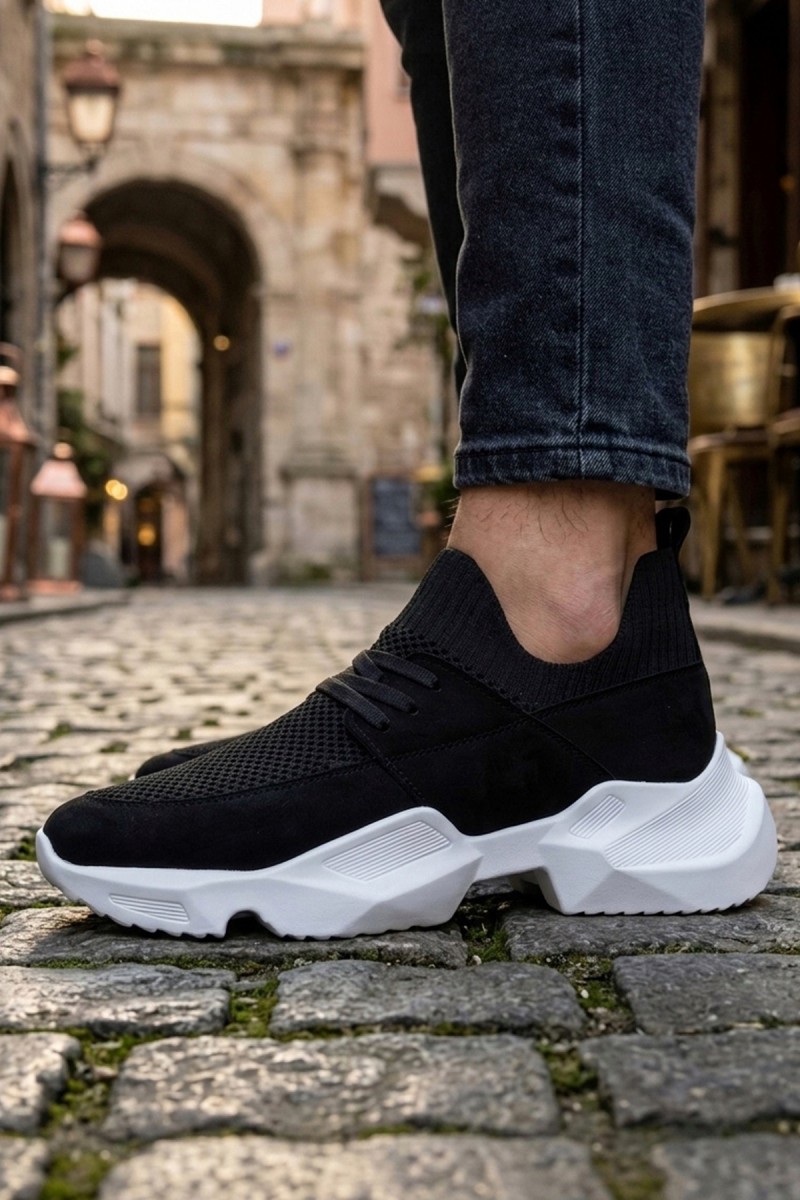 Mens Sneakers - Black White - 403
