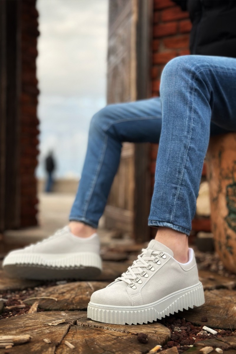Mens Sneakers - Gray Suede - 505