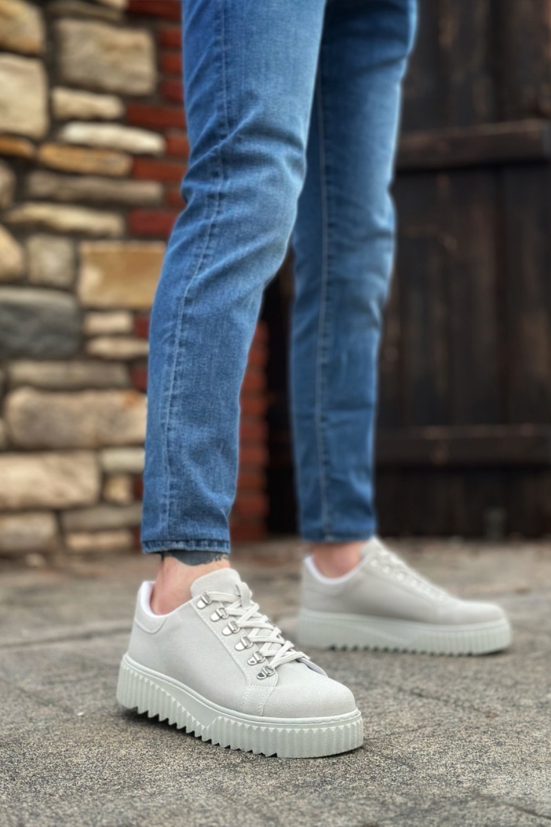 Mens Sneakers - Gray Suede - 505