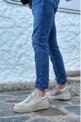 Mens Sneakers - Beige Suede - 505