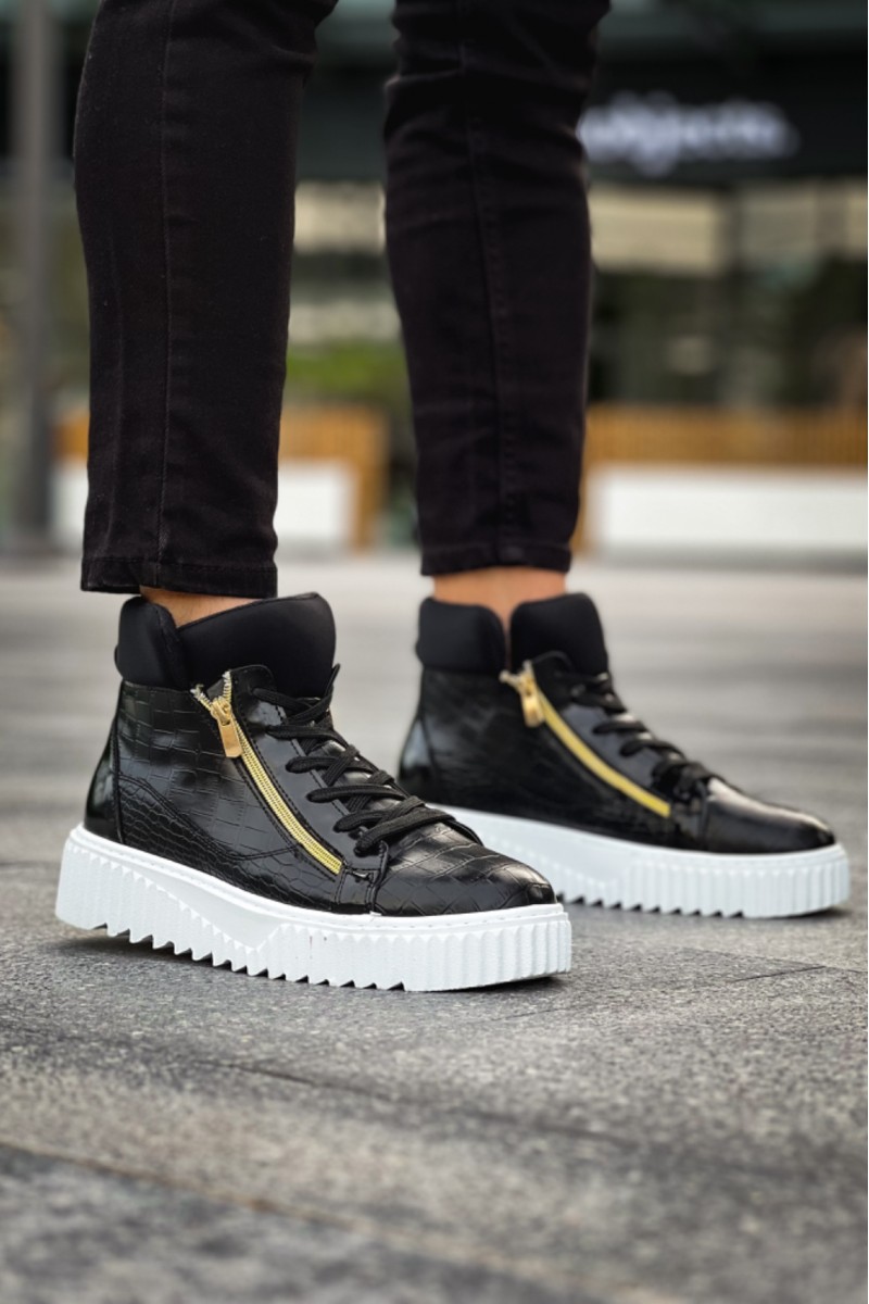 Mens Boots - Black White - 512