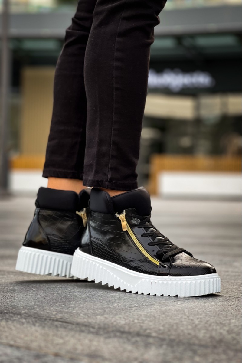 Mens Boots - Black White - 512