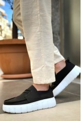 Mens Casual Shoes - Black White - 676