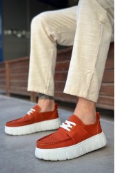 Mens Casual Shoes - Orange - 676