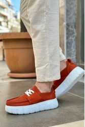 Mens Casual Shoes - Orange - 676