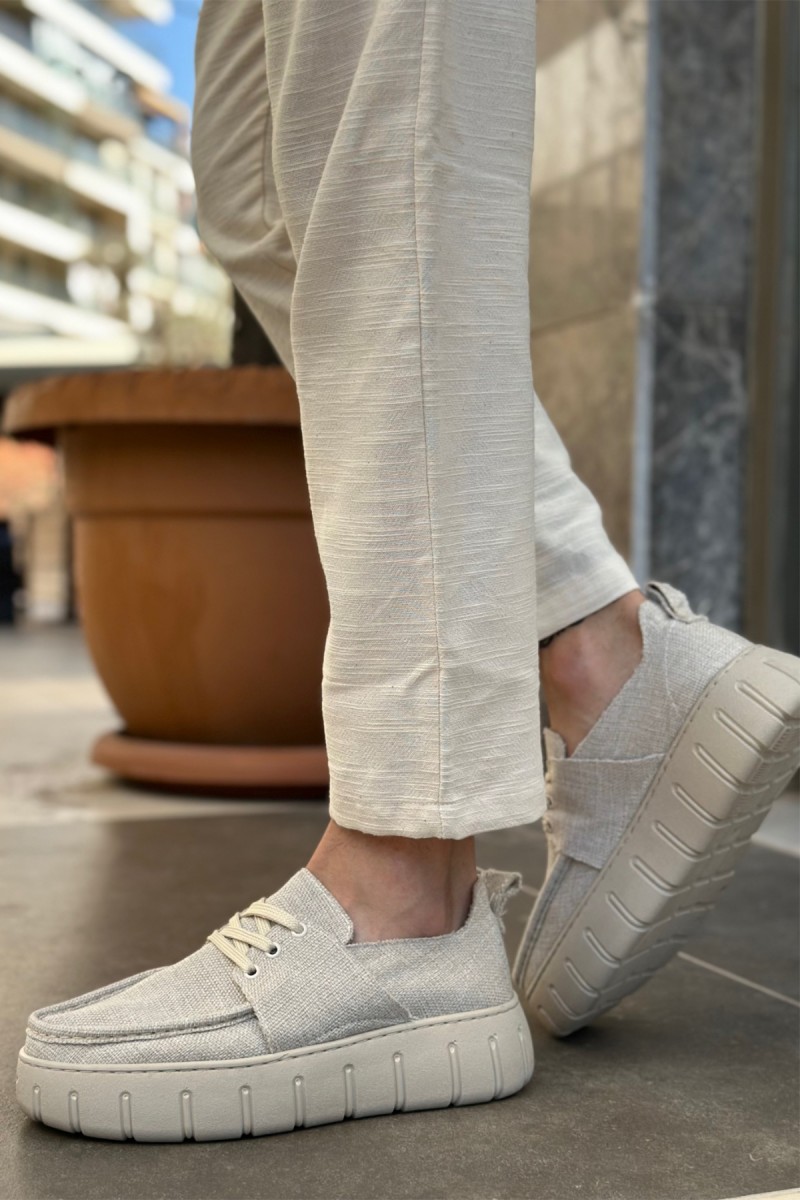 Mens Casual Shoes - Beige - 676