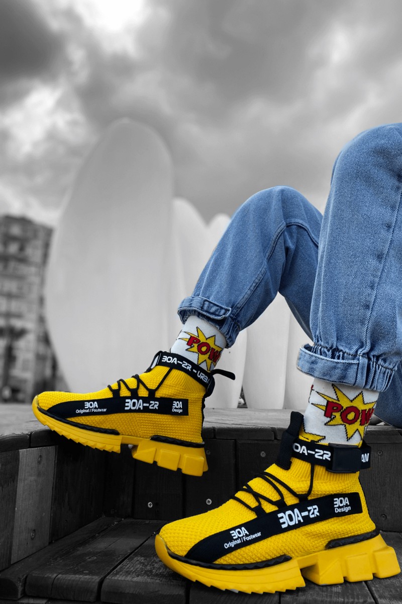 Mens Sneakers - Yellow - Agron