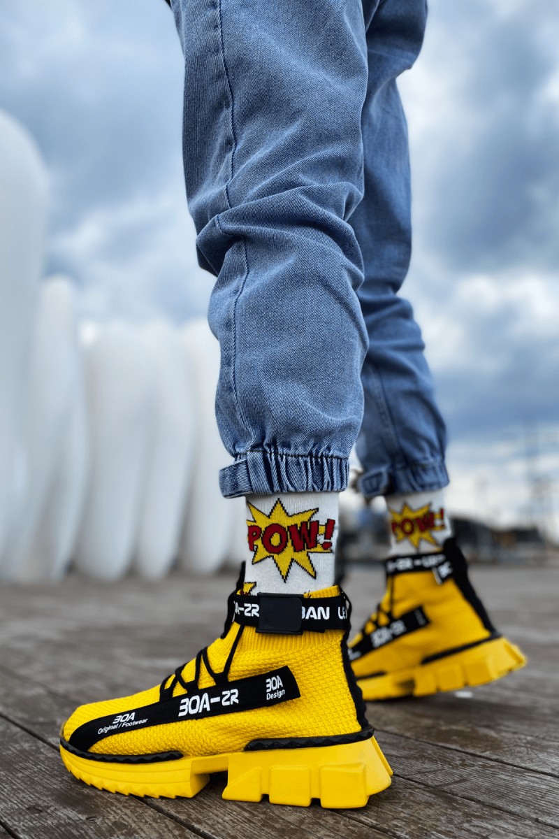 Mens Sneakers - Yellow - Agron