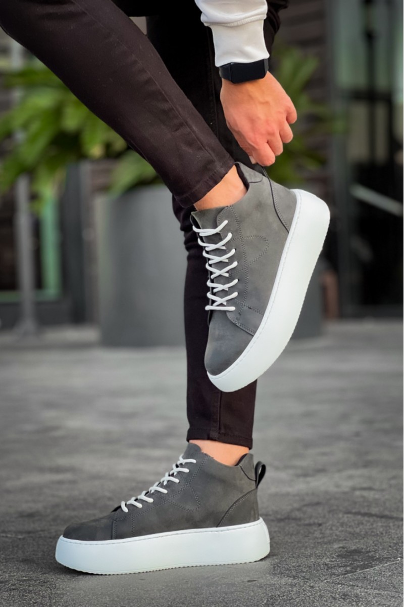 Mens Boots - Anthracite White - LE10