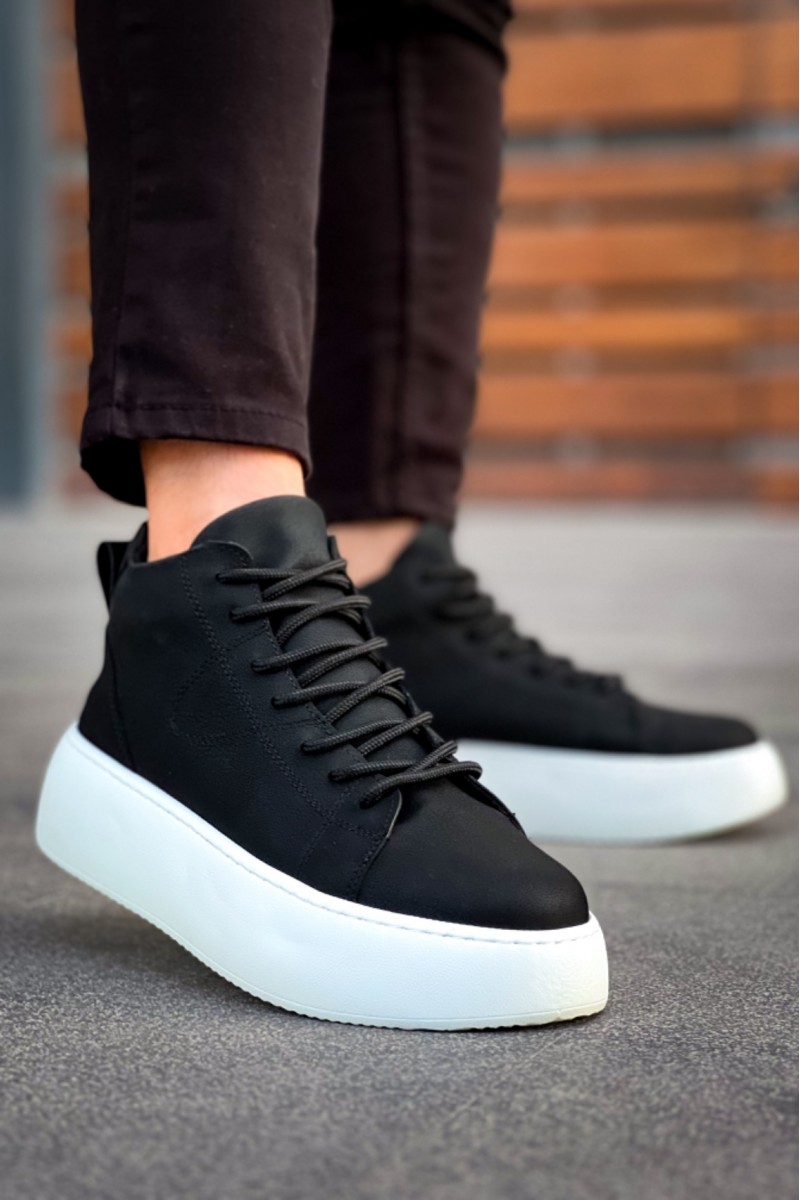 Mens Boots - Black White - LE10