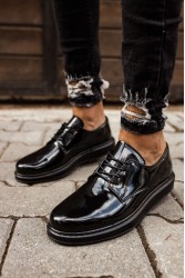 Mens Classic Shoes - Black Patent Leather - 003