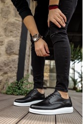 Mens Classic Shoes - Black White  - 003