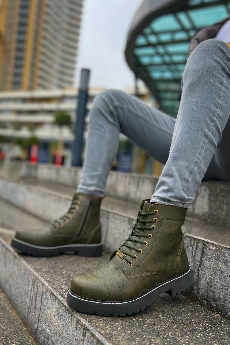 Mens Boots - Khaki - 009
