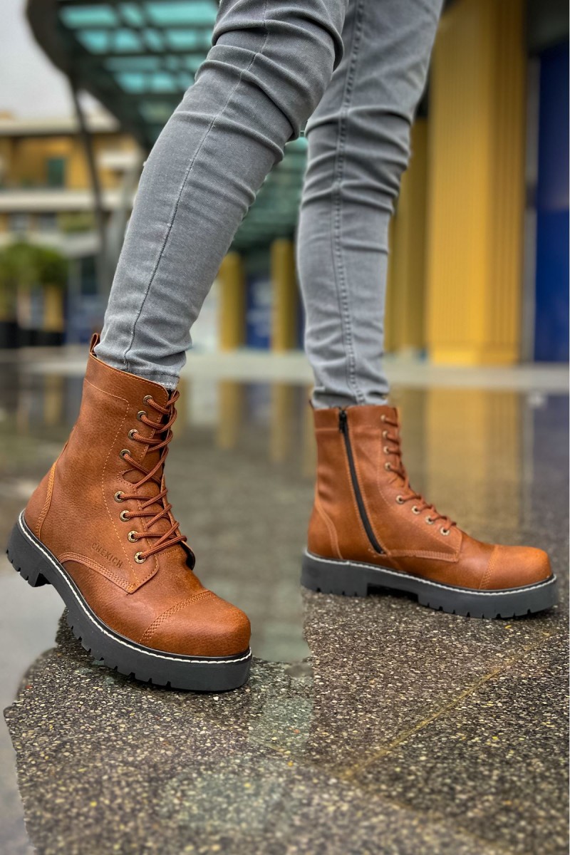 Mens Boots - Tan - 009
