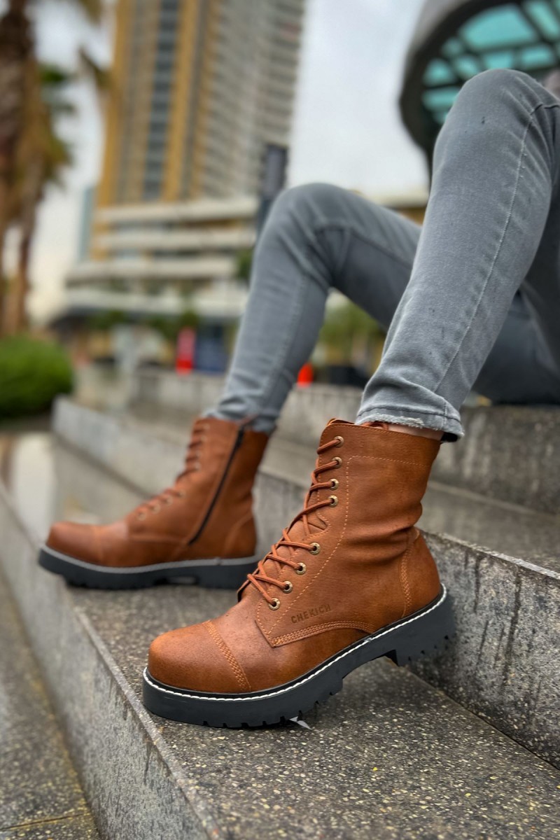 Mens Boots - Tan - 009