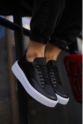 Mens Sneakers - Black White - 017