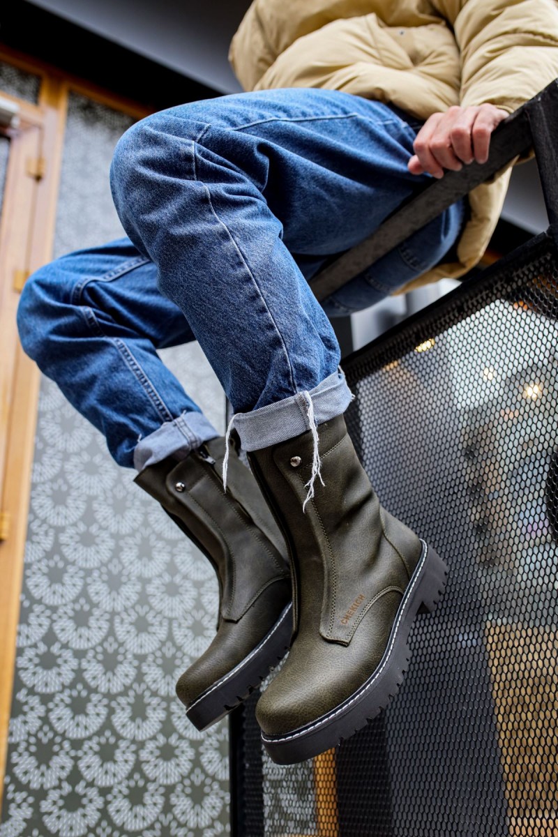 Mens Boots - Khaki - 027