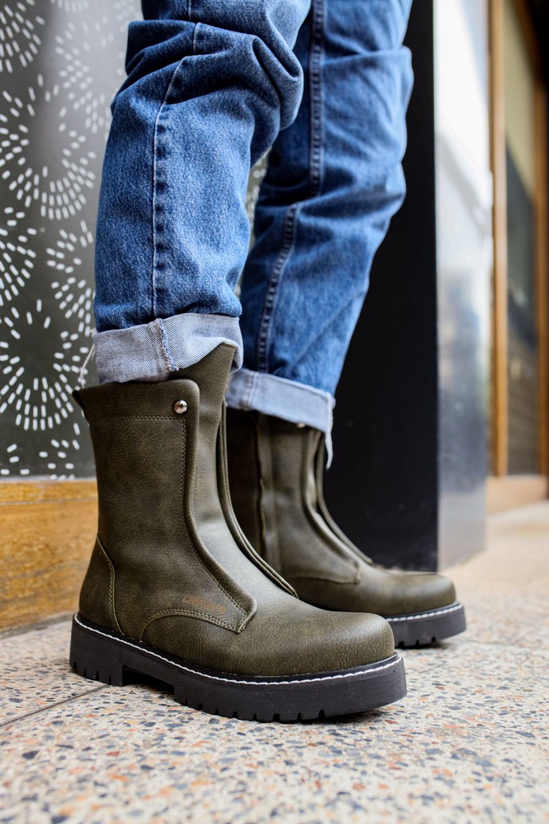 Mens Boots - Khaki - 027