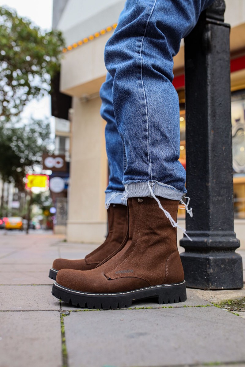 Mens Boots - Brown Suede - 027