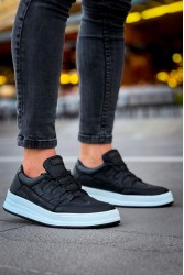 Mens Sneakers - Black White - 040