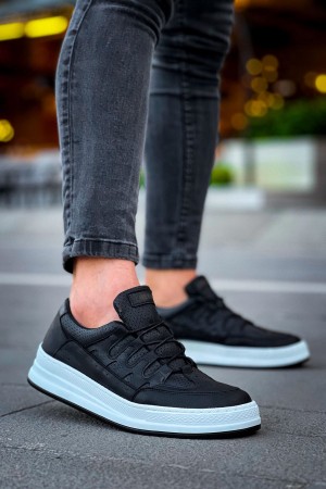 Mens Sneakers - Black White - 040