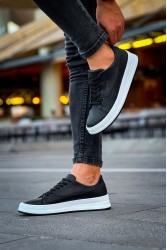 Mens Sneakers - Black White - 043