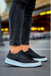 Mens Sneakers - Black White - 043
