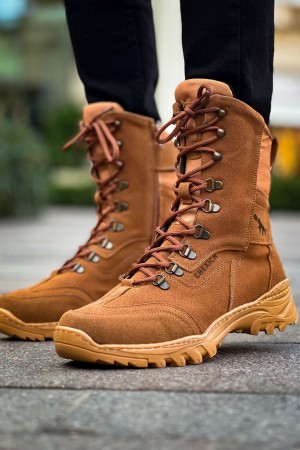 Mens Boots - Tan Suede - 051