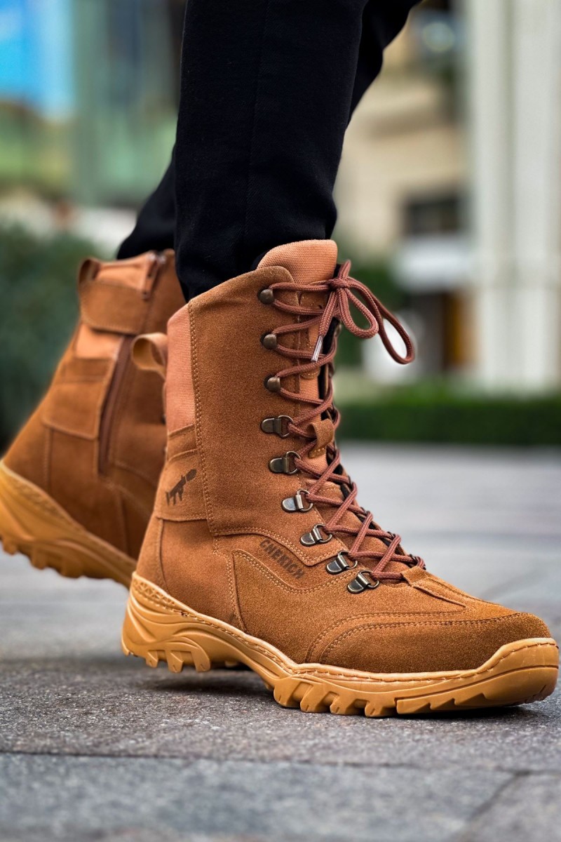 Mens Boots - Tan Suede - 051