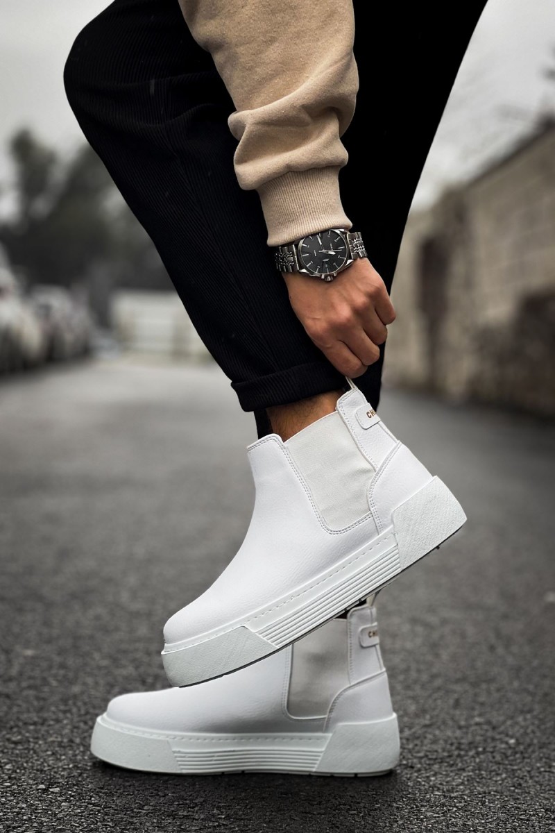 Mens Boots - White - 069