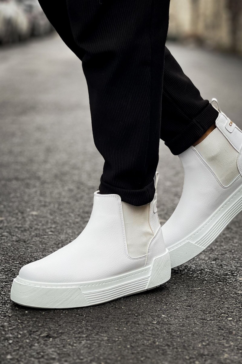 Mens Boots - White - 069