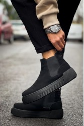 Mens Boots - Black Suede - 069
