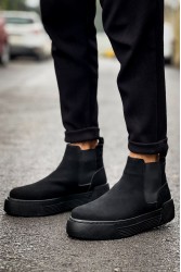 Mens Boots - Black Suede - 069