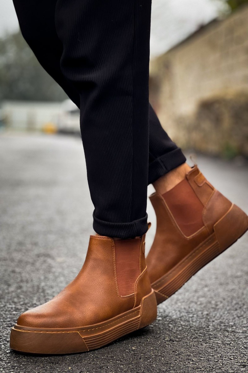 Mens Boots - Tan - 069