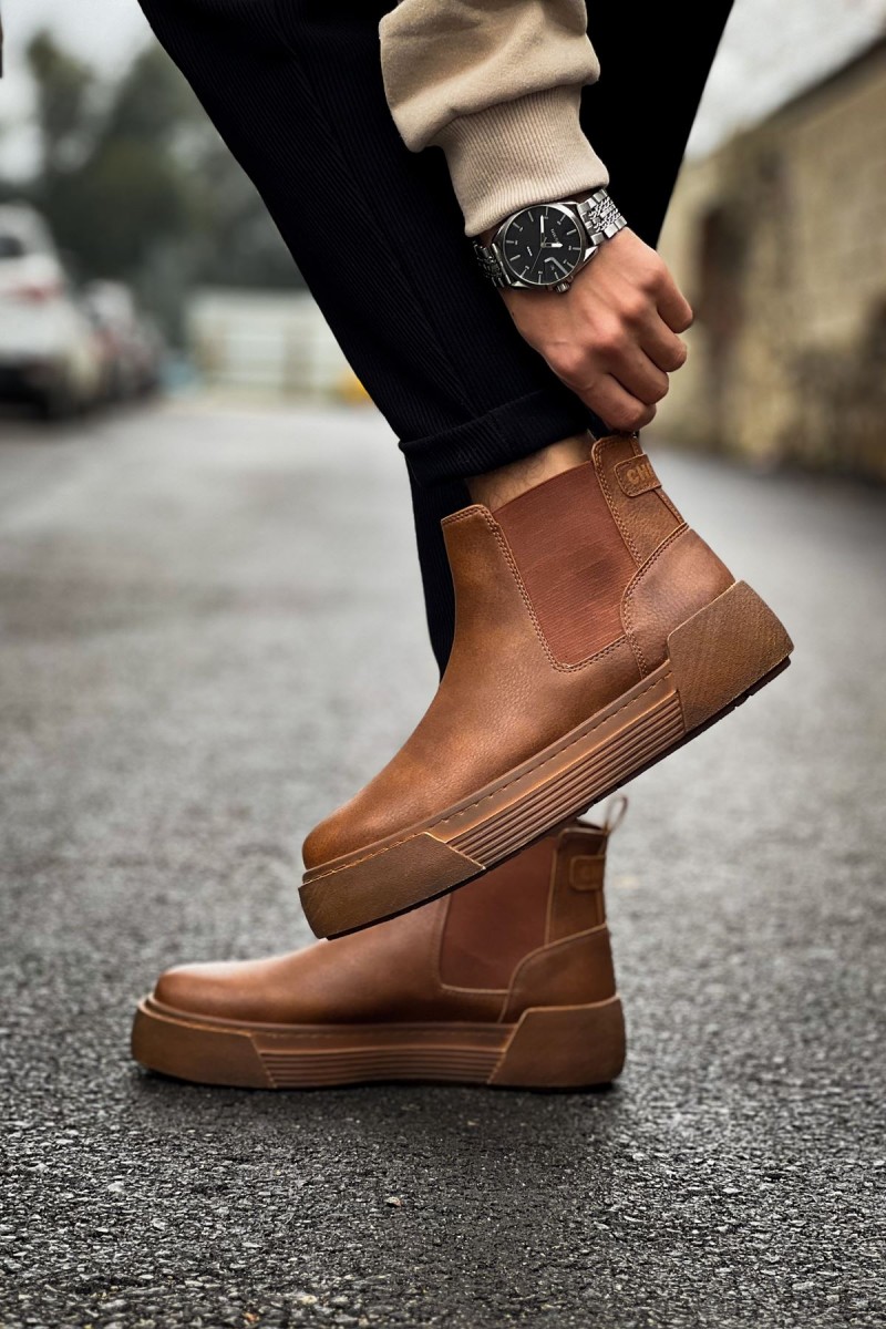 Mens Boots - Tan - 069