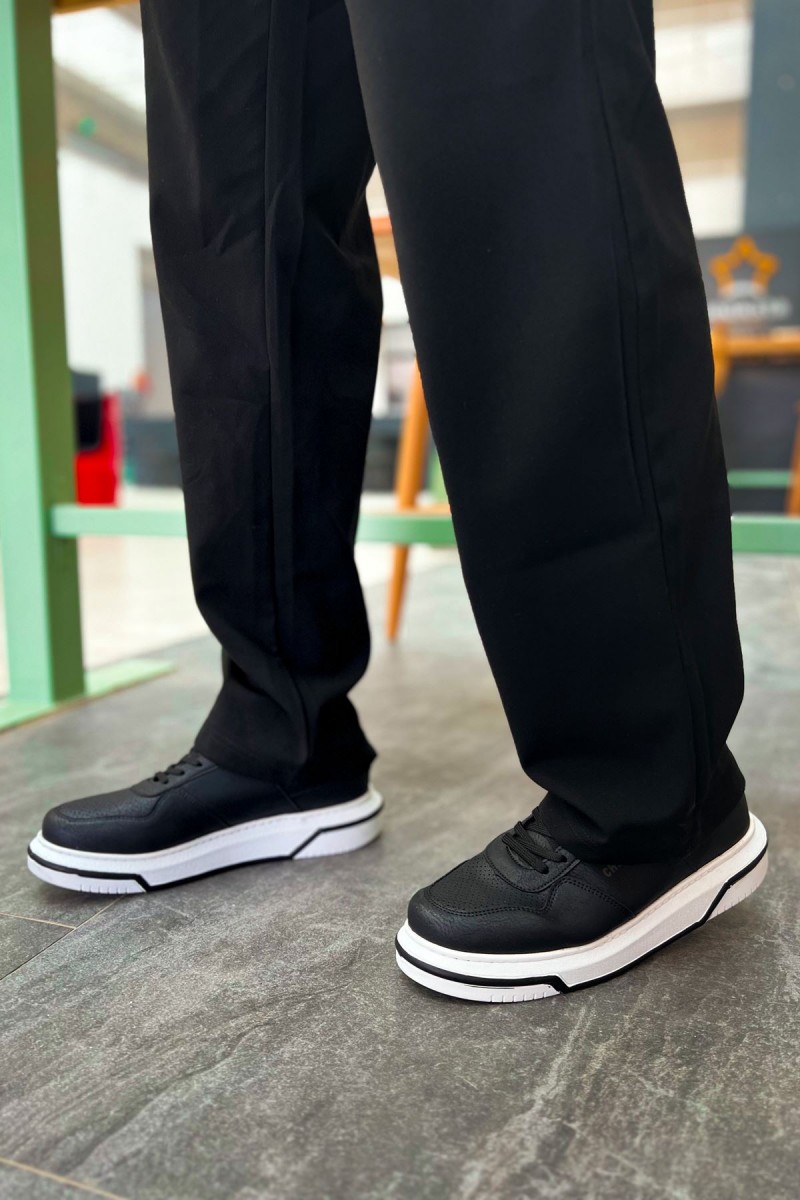 Mens Sneakers - Black White - 075