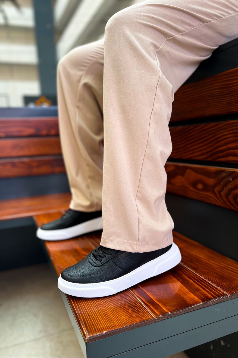 Mens Sneakers - Black White - 087