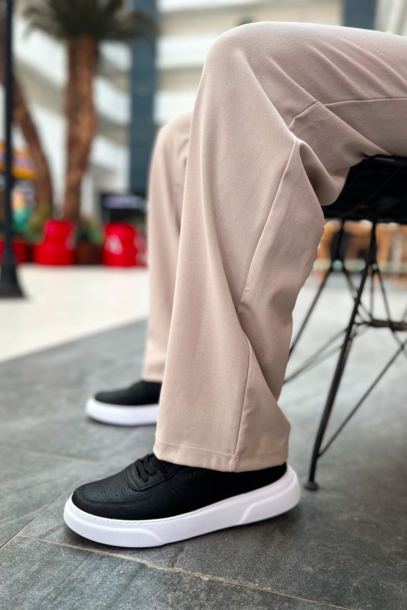 Mens Sneakers - Black White - 087